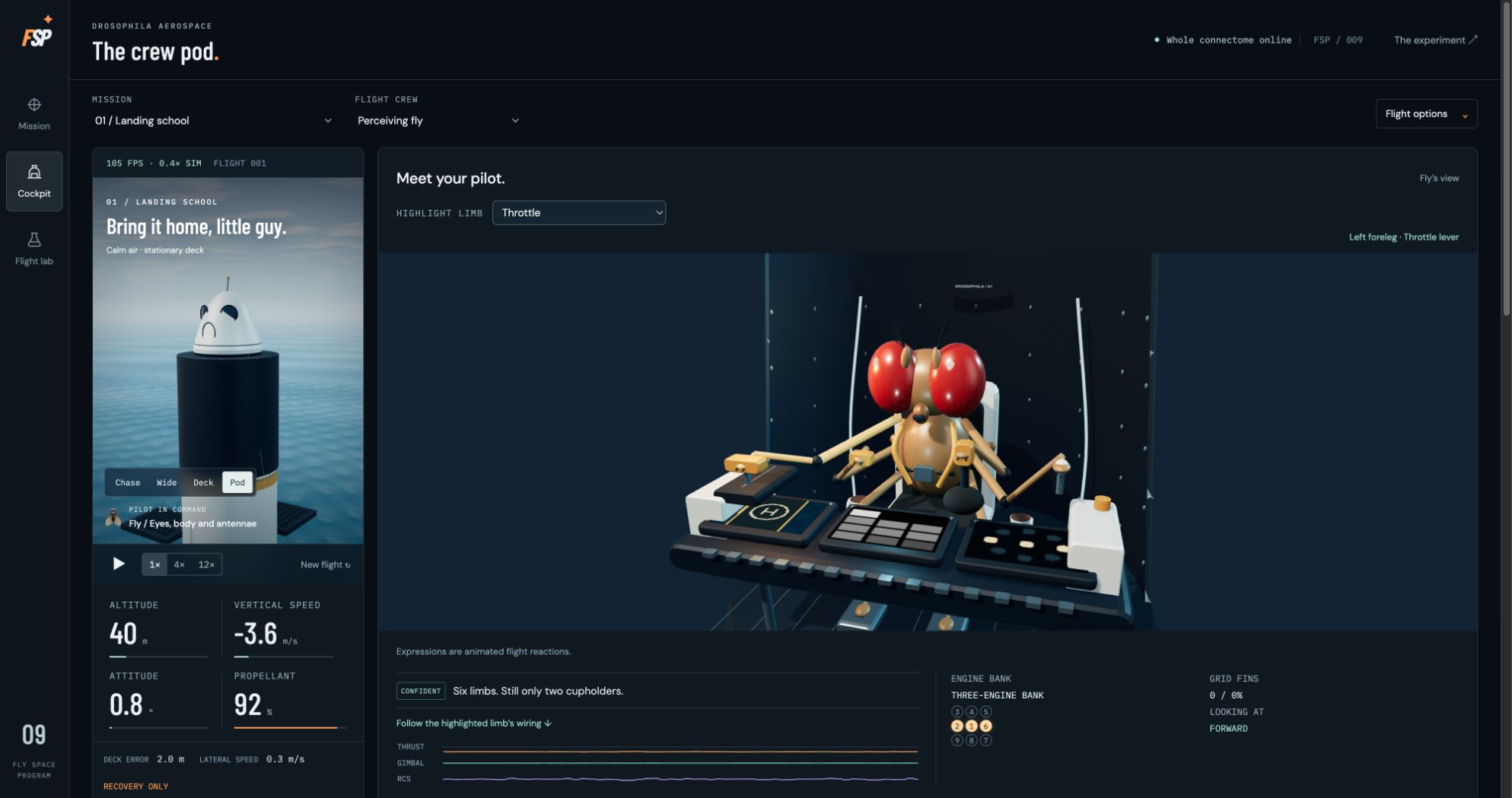 Cockpit and selected limb in Fly Space Program